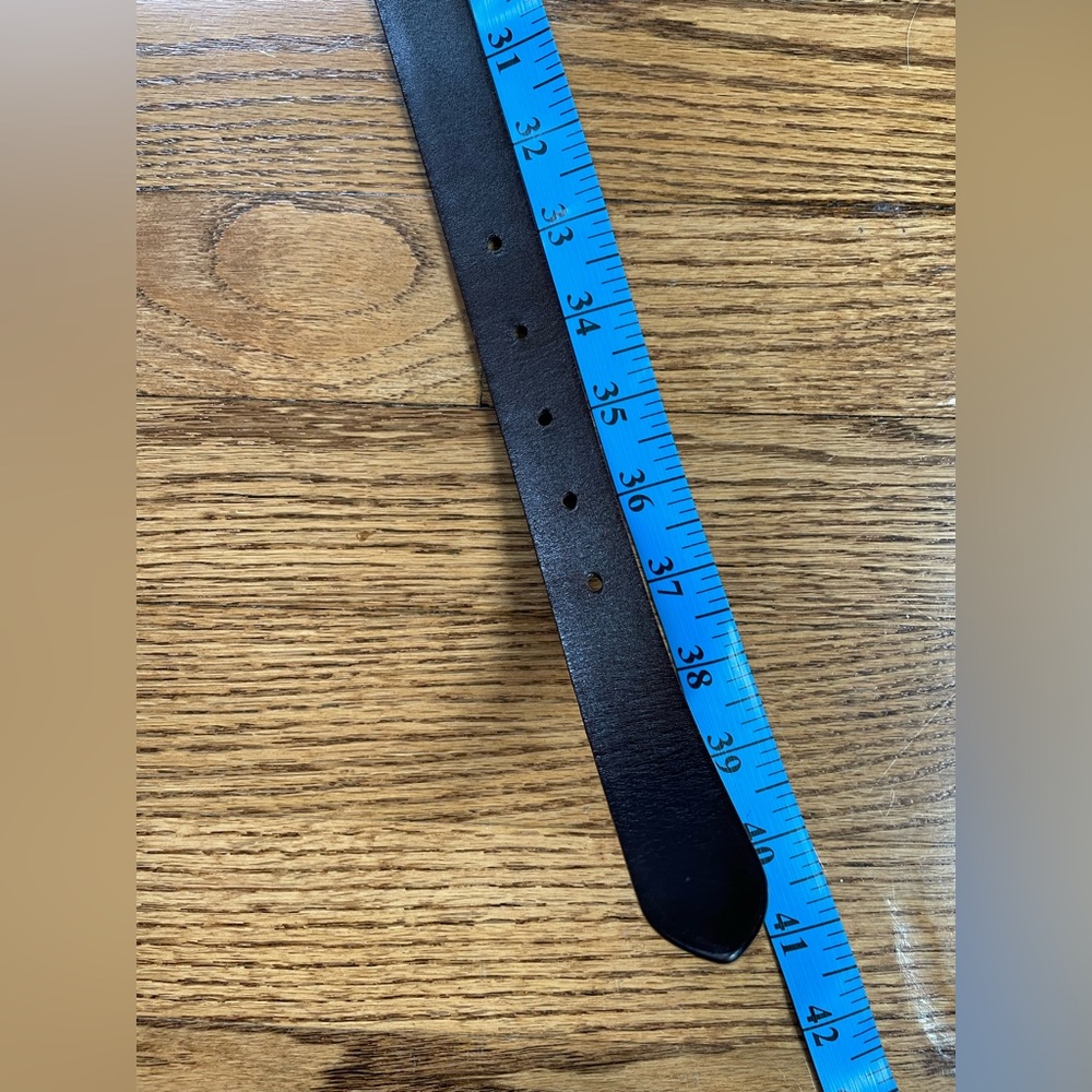 Coach Black Leather Belt with Silver Buckle Size 36 - Picture 4 of 5